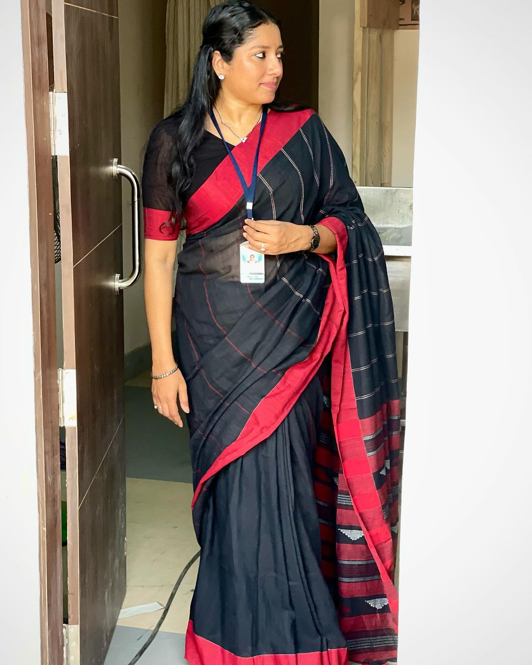 Malayalam Actress Anumol Stills in Black Saree